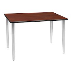 42 x 24 in. Training Seminar Table- Cherry Top, Chrome Tapered Legs