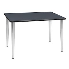 42 x 24 in. Training Seminar Table- Grey Top, Chrome Tapered Legs