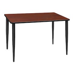48 x 24 in. Training Seminar Table- Cherry Top, Black Tapered Legs