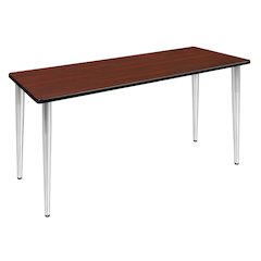 60 x 24 in. Training Seminar Table- Cherry Top, Chrome Tapered Legs