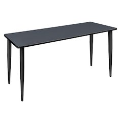 66 x 24 in. Training Seminar Table- Grey Top, Black Tapered Legs