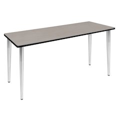 66 x 24 in. Training Seminar Table- Maple Top, Chrome Tapered Legs