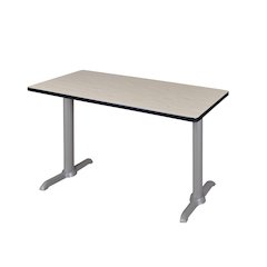 42" x 24" Training Table- Maple/ Grey Base