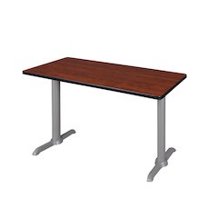 48" x 24" Training Table- Cherry/ Grey Base