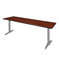 84" x 24" Training Table- Cherry/ Grey Base