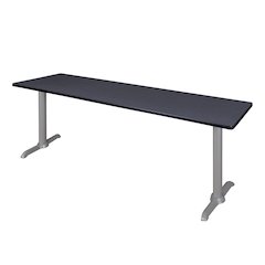 84" x 24" Training Table- Grey/ Grey Base