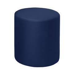 Logan Round Ottoman- Naval Blue