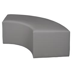 Aurora Curved Ottoman- Grey