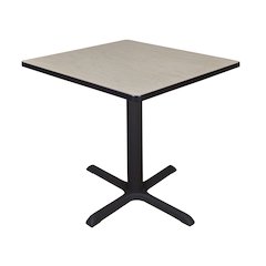 Small 30 in. Square X-Base Breakroom Table- Maple
