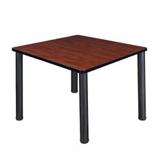Kee 36" Square Breakroom Table- Cherry/ Black