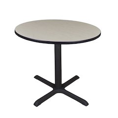Medium 36 in. Round X-Base Breakroom Table- Maple