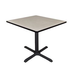 Large 42 in. Square X-Base Breakroom Table- Maple
