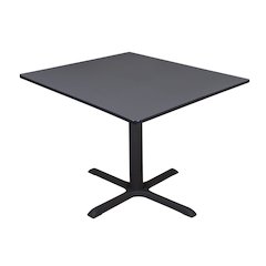 Large 48 in. Square X-Base Breakroom Table- Grey