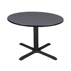 Large 48 in. Round X-Base Breakroom Table- Grey