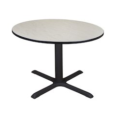 Large 48 in. Round X-Base Breakroom Table- Maple