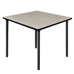36 in. Medium Square Breakroom Table- Maple Top, Black Folding Legs
