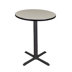 Small 30 in. Round X-Base Cafe Table- Maple