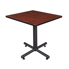 30 in. Square X-Base Breakroom Table- Cherry