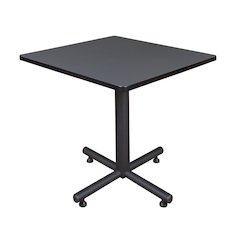 30 in. Square X-Base Breakroom Table- Grey