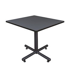 36 in. Square X-Base Breakroom Table- Grey