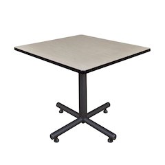 36 in. Square X-Base Breakroom Table- Maple