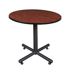 36 in. Round X-Base Breakroom Table- Cherry