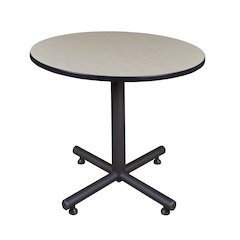 36 in. Round X-Base Breakroom Table- Maple
