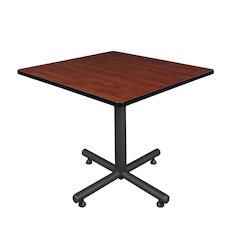 42 in. Square X-Base Breakroom Table- Cherry
