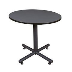 42 in. Round X-Base Breakroom Table- Grey