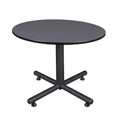 48 in. Round X-Base Breakroom Table- Grey