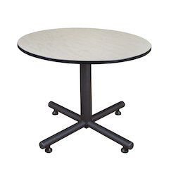 48 in. Round X-Base Breakroom Table- Maple