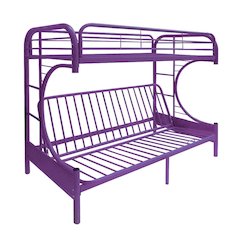 Eclipse Futon Bunk Bed (T/F) Purple