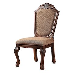 Chateau De Ville Side Chair (Set-2) Fabric & Cherry