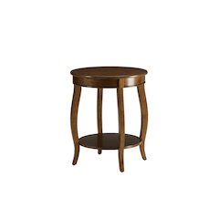 Walnut, Accent Side Table, Quality Build, Durable Wood Frame