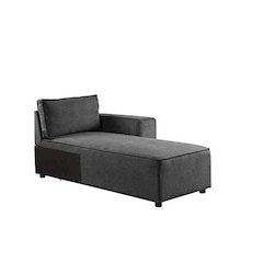 Silvester Modular - Chaise w/2 Pillows Gray Fabric