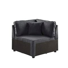 Silvester Modular - Wedge w/Pillow Gray Fabric