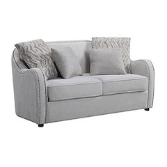 Mahler Loveseat w/4 Pillows Beige Linen