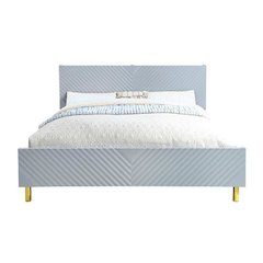 Gaines Eastern King Bed Gray High Gloss