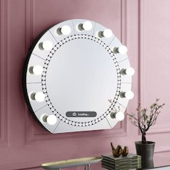 Farai Accent Mirror Mirrored & Faux Crystal Diamonds