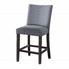 Yelena Counter Height Chair (Set-2) Fabric & Weathered Espresso