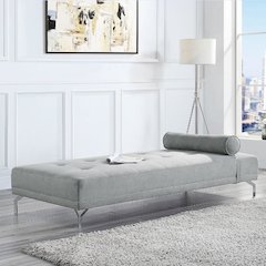 Quenti Sofa Bed w/Pillow Gray Melange Velvet