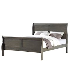ACME Louis Philippe Eastern King Bed, Dark Gray (1Set/2Ctn)