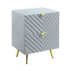 Gaines Nightstand Gray High Gloss