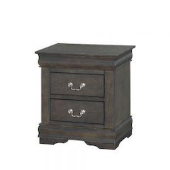 Louis Philippe Nightstand Dark Gray