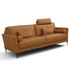 Tussio Sofa w/5 Pillows Saddle Tan Top Grain Leather