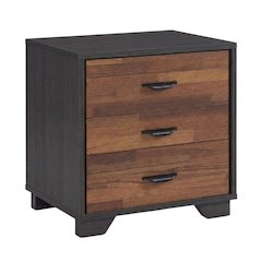 Walnut Bedroom Nightstand with Espresso Finish and Modern Design