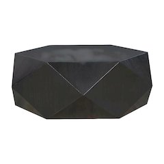 Black Coffee Table with Sturdy Construction and Sleek Finish, 1-Piece