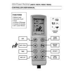 Ipompea Recliner w/Power Lift & Massage Black Velvet
