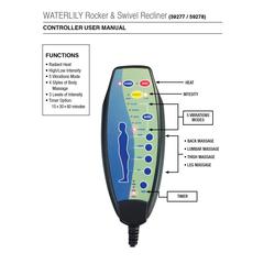 Waterlily Rocker Recliner w/Swivel (Motion), Brown PU