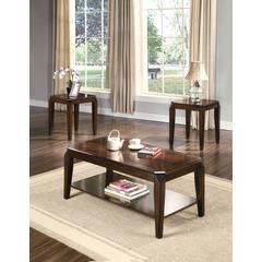Docila 3Pc Pack Coffee & End Set Walnut